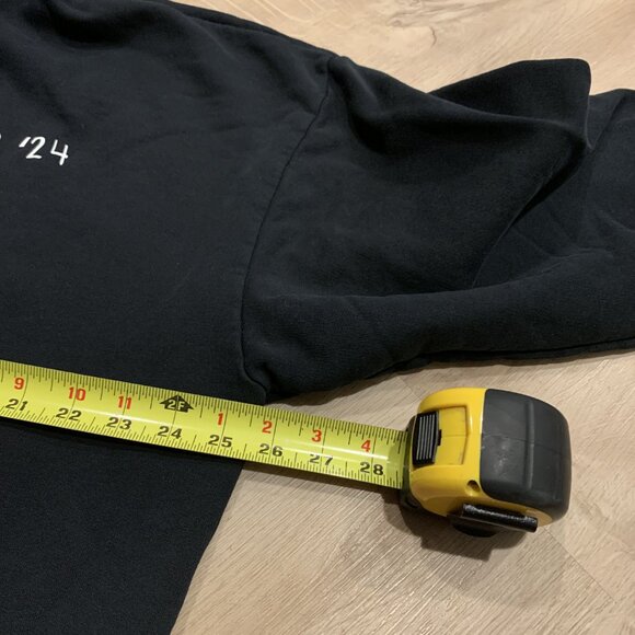 Zach Bryan 2024 The Quittin’ Time Tour Hoodie Size Medium M Black Oversized - Picture 6 of 7